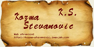 Kozma Stevanović vizit kartica